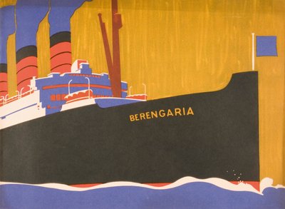 Brochure promozionale della Cunard Line per Berengaria, c.1930 da Louis Fancher
